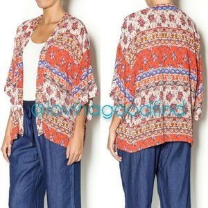Freebird by Steven Boho Floral Festival Kimono Cover-up NWT sz S